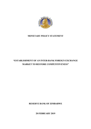 Zimbabwe's 2019 Monetary Policy Statement | PDF