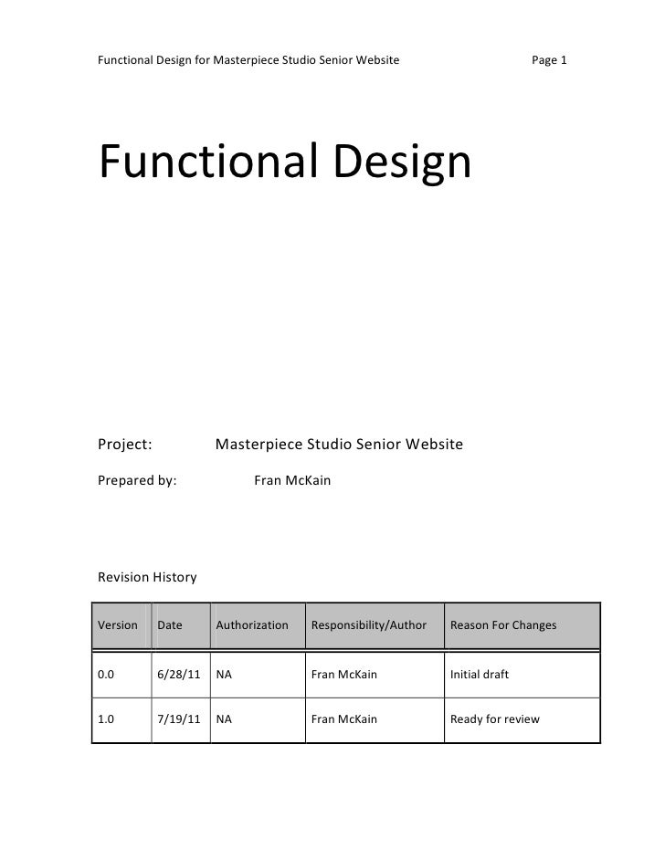 what is functional design