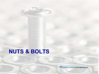 NUTS & BOLTS
Image: 'Stand up stand out'
http://www.flickr.com/photos/14821912@N00/80080250
 