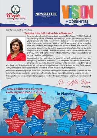 Newsletter Goals Modern Public School Newsletter for 2025 | PDF