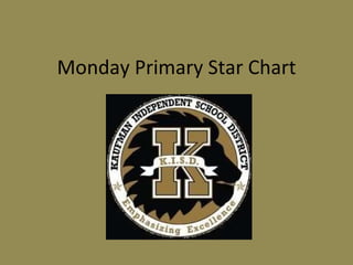 Monday Primary Star Chart 