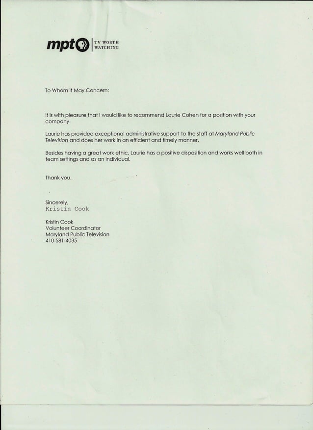 Mpt letter of recommendation0001 | PDF