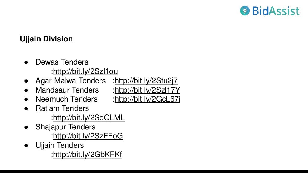 Madhya Pradesh Tenders