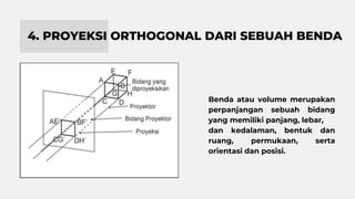 PROYEKSI ORTHOGONAL MATA KULIAH GAMBAR TEKNIK, TEKNIK SIPIL | PPTX