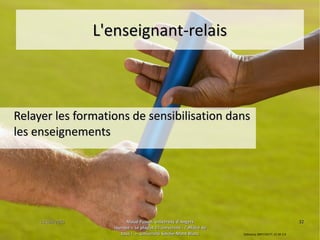 15 juin 201515 juin 2015 Maud Puaud, Université d'AngersMaud Puaud, Université d'Angers
Journée « Le plagiat à l'Université : l'affaire deJournée « Le plagiat à l'Université : l'affaire de
tous !  », Université Savoie-Mont Blanctous !  », Université Savoie-Mont Blanc
3232
L'enseignant-relaisL'enseignant-relais
Relayer les formations de sensibilisation dansRelayer les formations de sensibilisation dans
les enseignementsles enseignements
Tableatny, BXP135677, CC BY 2.0
 