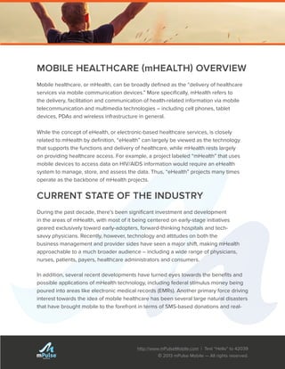 MOBILE HEALTHCARE TECHNOLOGY TRENDS AND INNOVATIONS | PDF