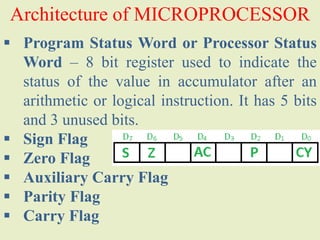 Carry Microprocessor Structure Brief Architecture of 8085 microprocessor | PDF