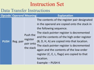 Instruction set and programming of 8086 Microprocessor | PDF