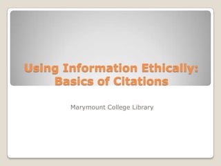 Mcpv Library Citation Instruction