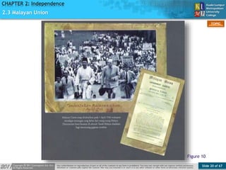 Slide 20 of 67
TOPIC
CHAPTER 2: Independence
Figure 10
2.3 Malayan Union
 