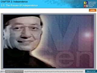 Slide 61 of 67
TOPIC
CHAPTER 2: Independence
2.5 The Process Of Independence
 