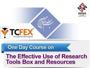 Research Tools-part 1- by dr. nader ale ebrahim | PDF