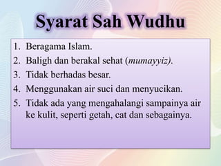 Syarat sah wudhu dalam agama islam
