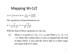 Mapping W=1/Z
18
 