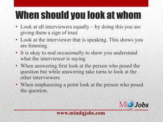 Mindqjobs.com : Interview Body Language | PPT