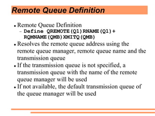 Websphere MQ (MQSeries) fundamentals | PDF
