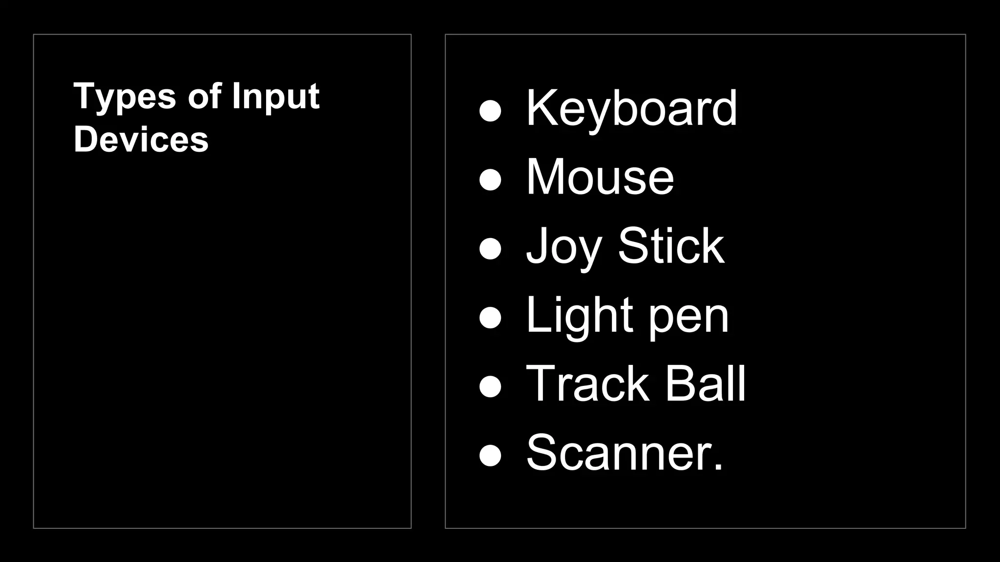 Input devices Of Computer | PPTX