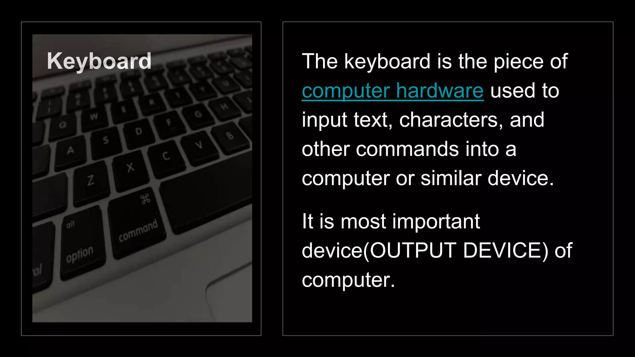 Input devices Of Computer | PPTX