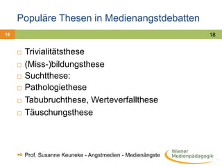 LehrerängsteVersagensangst: Angst, den Stoff nicht genügend zu beherrschen, Angst Fehler zu machen Qualifikationsangst: Zweifel oder tatsächlich ungenügende Qualifikation> Druck durch Lernziele und Lerninhalte> Überbelastung LegitimationsangstAngst vor Konkurrenz, Isolation, Verachtung etc. durch KollegInnenÄngste in Bezug auf das Rollenbild: Erwartungen und Ansprüche an und Vorurteile gegenüber LehrerInnen Katschnig, Tamara: (1998) Lehrerangst25