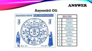 Aayambil Oli
ANSWER
 