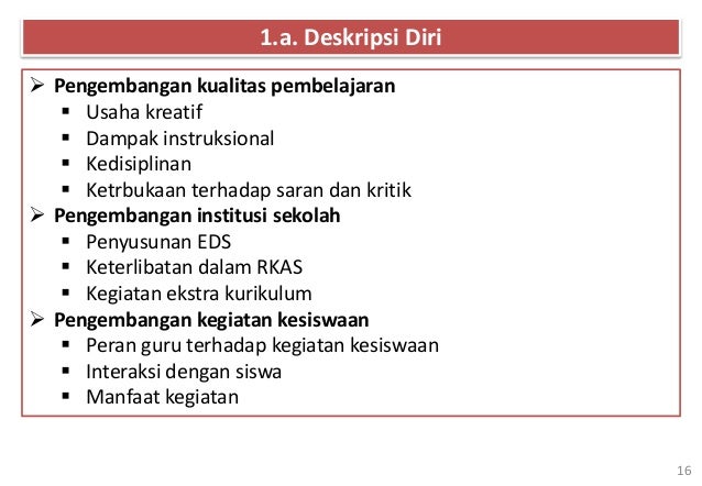 Contoh Deskripsi Diri Dampak Instruksional - Fontoh