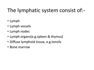 ANATOMY & PHYSIOLOGY OF THE LYMPHATIC SYSTEM | PPTX