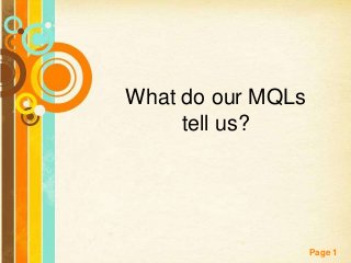 What do our MQLs
tell us?

Free Powerpoint Templates

Page 1

 