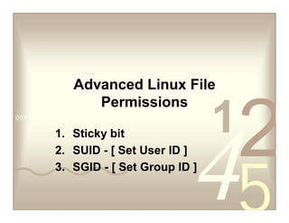 Sticky bit suid sgid | PDF | Operating Systems | Computer Software and ...