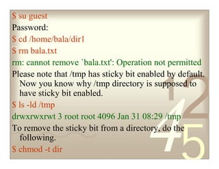 Sticky bit suid sgid | PDF | Operating Systems | Computer Software and ...