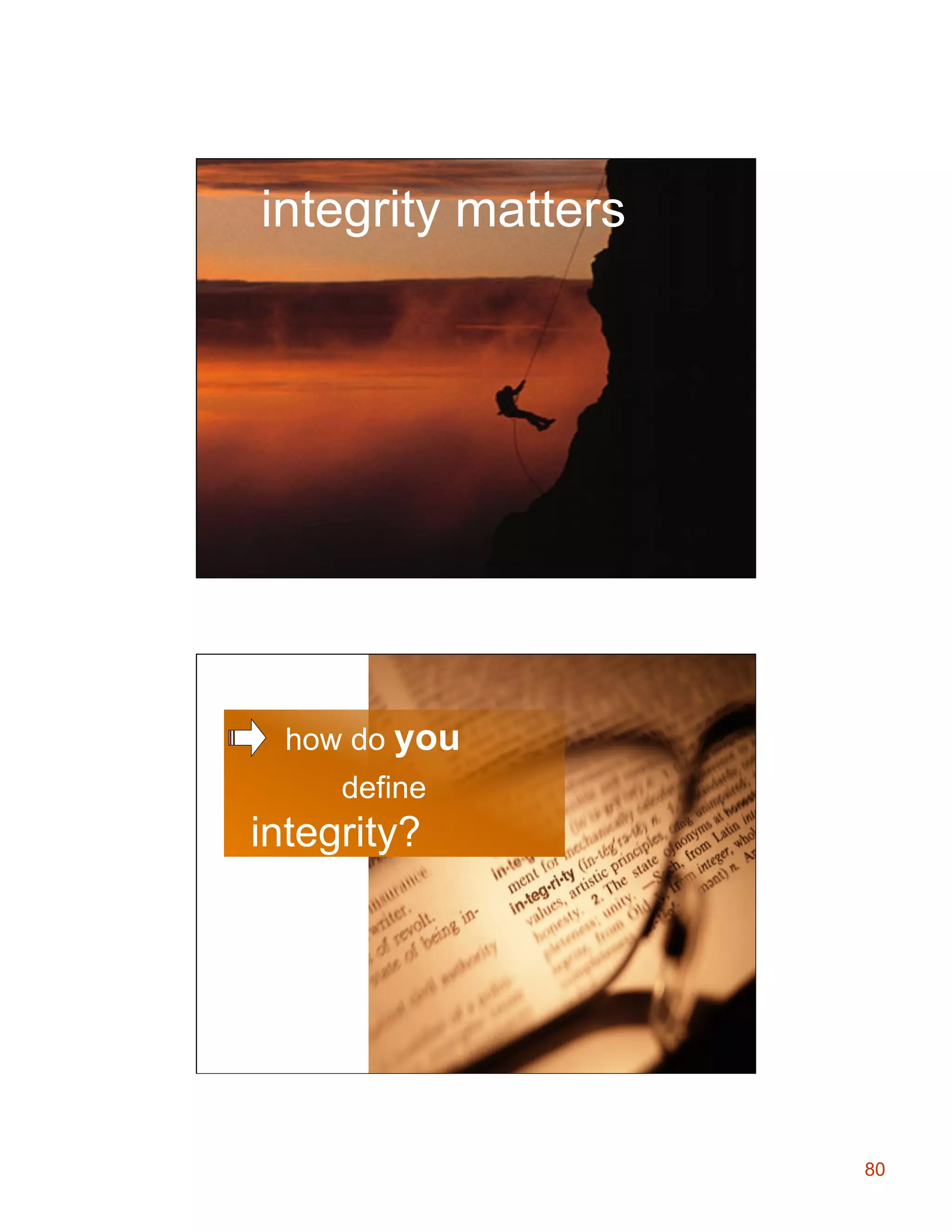 integrity matters

Trust
how do you
define

integrity?

80

 