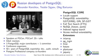 Open Source SQL databases enter millions queries per second era | PPT