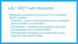 MQTT IOT Introduction to MQTT protocol foundations | PPTX