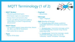 MQTT IOT Introduction to MQTT protocol foundations | PPTX
