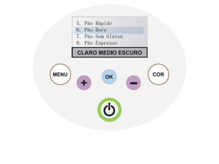 5.   Pão   Rápido
6.   Pão   Doce
7.   Pão   Sem Glúten
8.   Pão   Expresso
 
