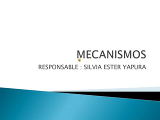MECANISMOS RESPONSABLE : SILVIA ESTER YAPURA 