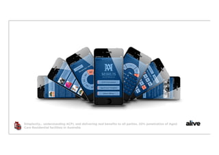 Simplexity... understanding ACFI, and delivering real beneﬁts to all parties. 20% penetration of Aged
Care Residential facilities in Australia
 