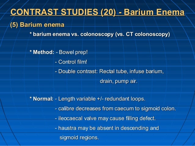 Barium Enema X Ray Versus Colonoscopy Diet