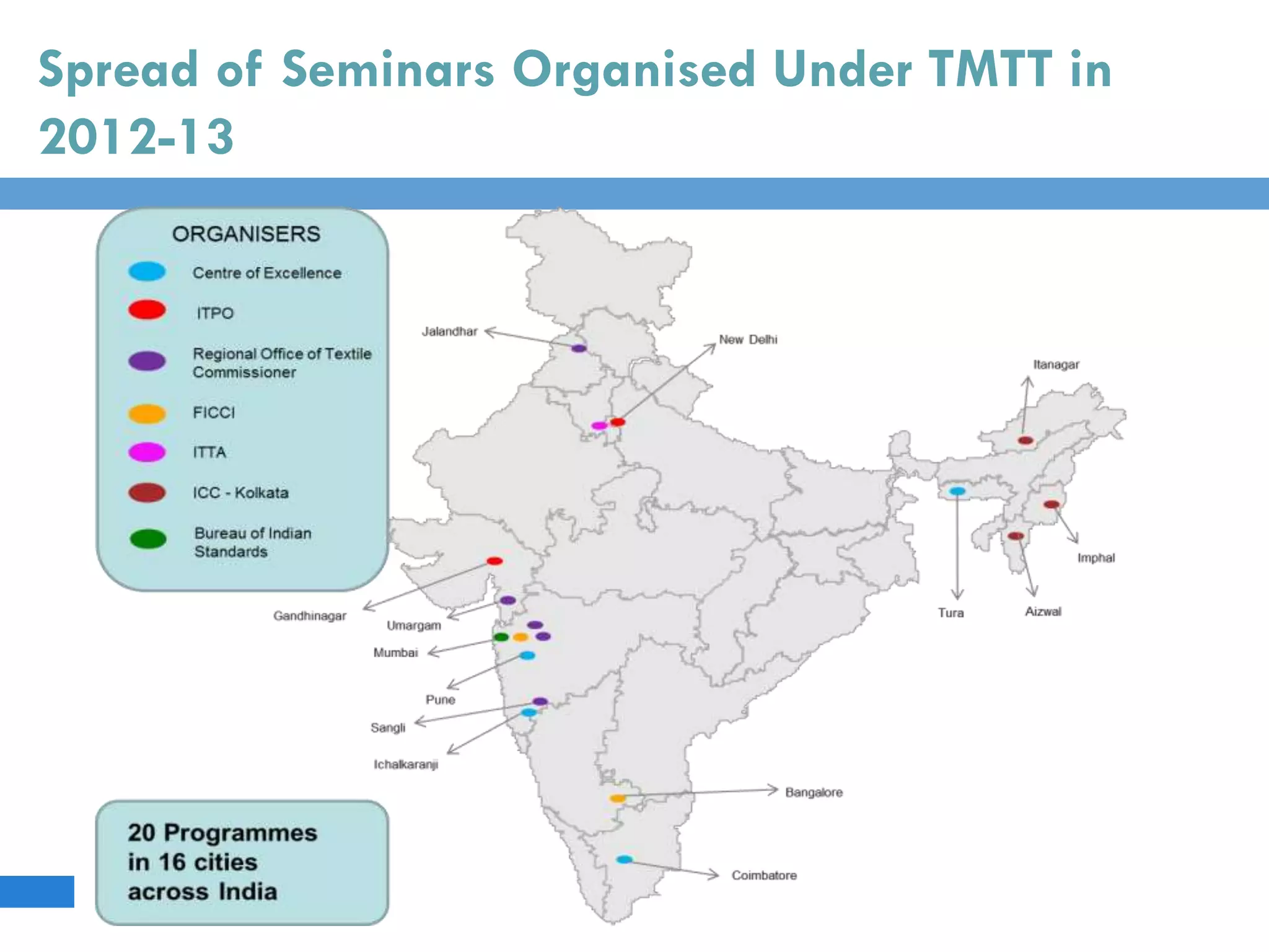 Spread of Seminars Organised Under TMTT in
2012-13
 