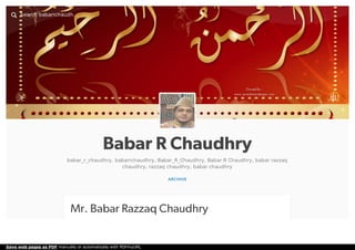 Babar
Razzaq
Chaudhry
 