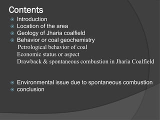 SPONTANEOUS COMBUSTION IN COAL WITH REFERENCE TO JHARIA AREA | PDF