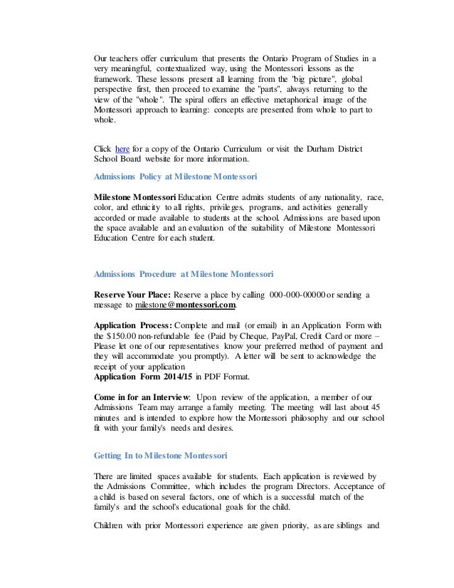 Montessori school space requirements image