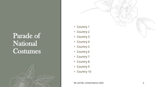 Sample Mr. and Ms. United Nations 2025 Program | PPTX