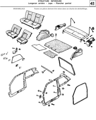 41
SSSSTTTTRRRRUUUUCCCCTTTTUUUURRRREEEE IIIINNNNFFFFEEEERRRRIIIIEEEEUUUURRRREEEE
LLLLoooonnnnggggeeeerrrroooonnnn aaaarrrrrrrriiiièèèèrrrreeee ---- JJJJuuuuppppeeee ---- PPPPllllaaaannnncccchhhheeeerrrr ppppaaaarrrrttttiiiieeeellll
DESHABILLAGE Toutes ces pièces doivent être mises dans un chariot de déshabillage.
 