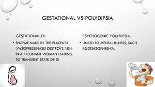 Diabetes Insipidus: Nephrogenic, Central, & Psychogenic Polydipsia | PPTX