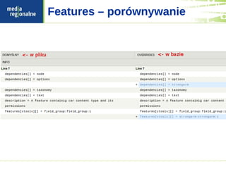 Features – porównywanie
 
