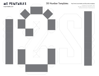 mr printables 3d number templates
