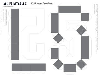 mr printables 3d number templates