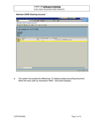 Mr11 grir clearing account maintenance | DOC