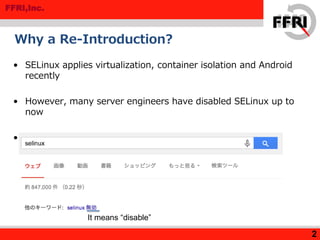 MR201406 A Re-introduction to SELinux | PDF