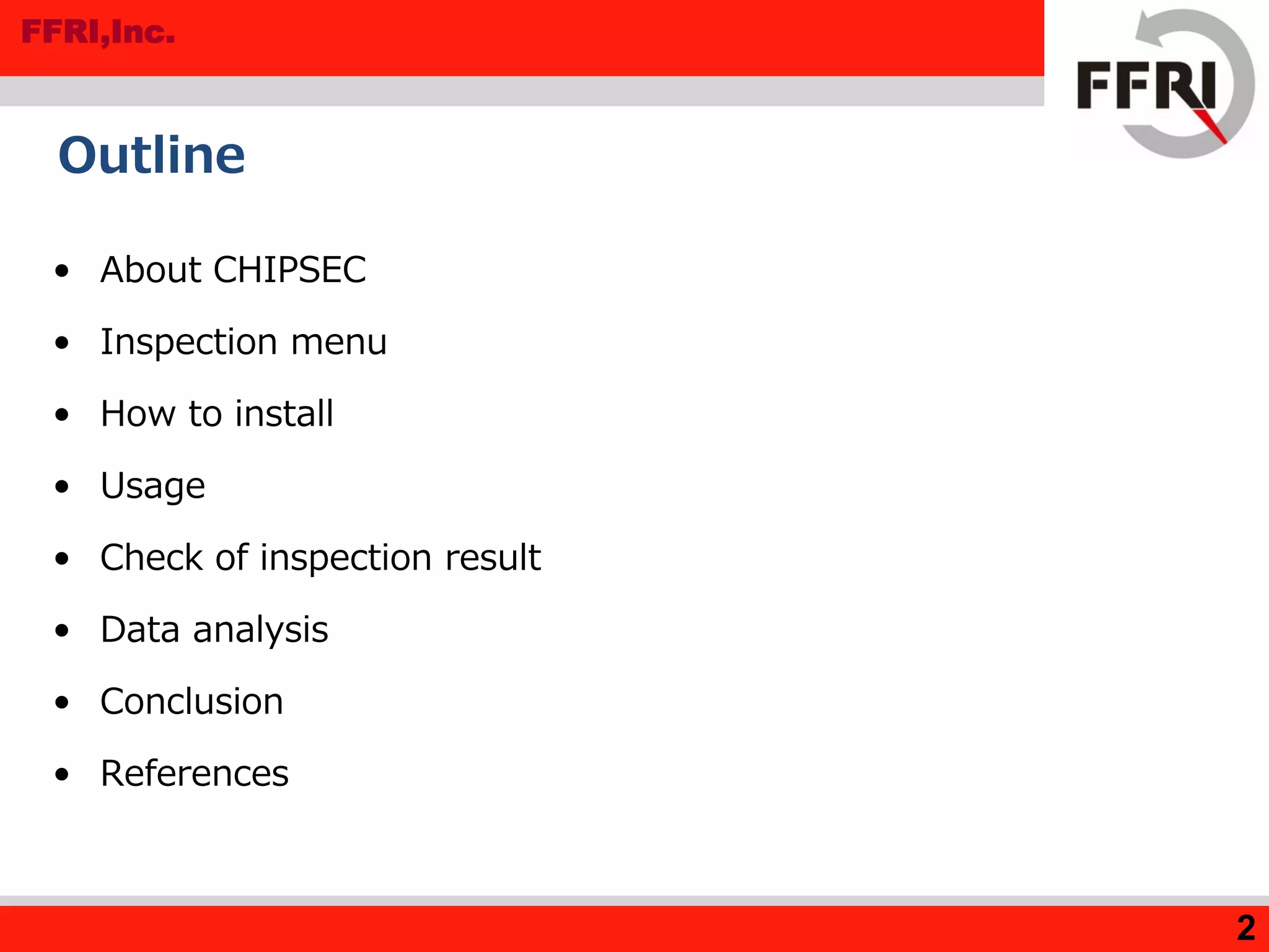 About security assessment framework “CHIPSEC” (FFRI Monthly Research ...